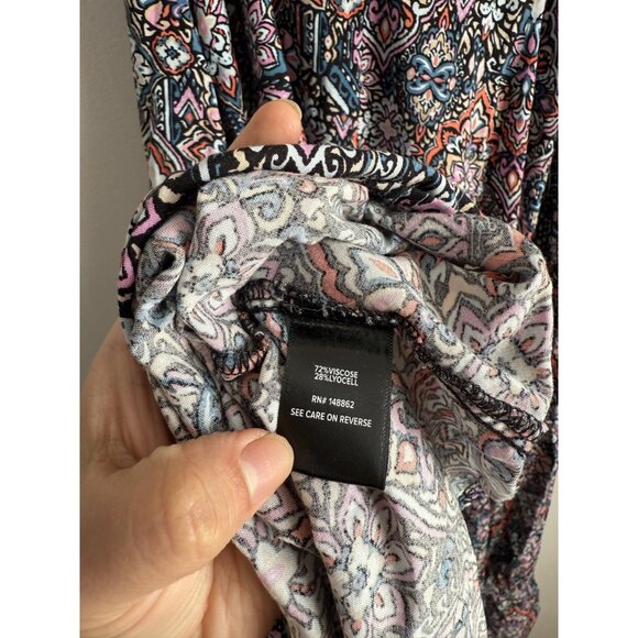 Torrid Paisley Geometric Tiered Sleeveless Flowy Maxi Dress Boho Artsy Feminine - Picture 10 of 10